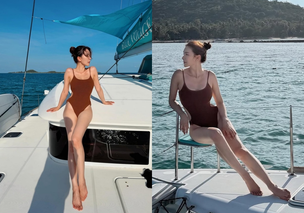 โบว์ เบญจวรรณ ล่องเรือที่เกาะสมุย พร้อมอวดหุ่นแซ่บท้าแดด